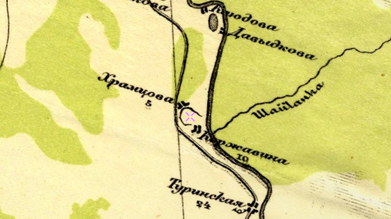 Карта Стрельбицкого издания 1919-1921. Восток. Фрагмент.