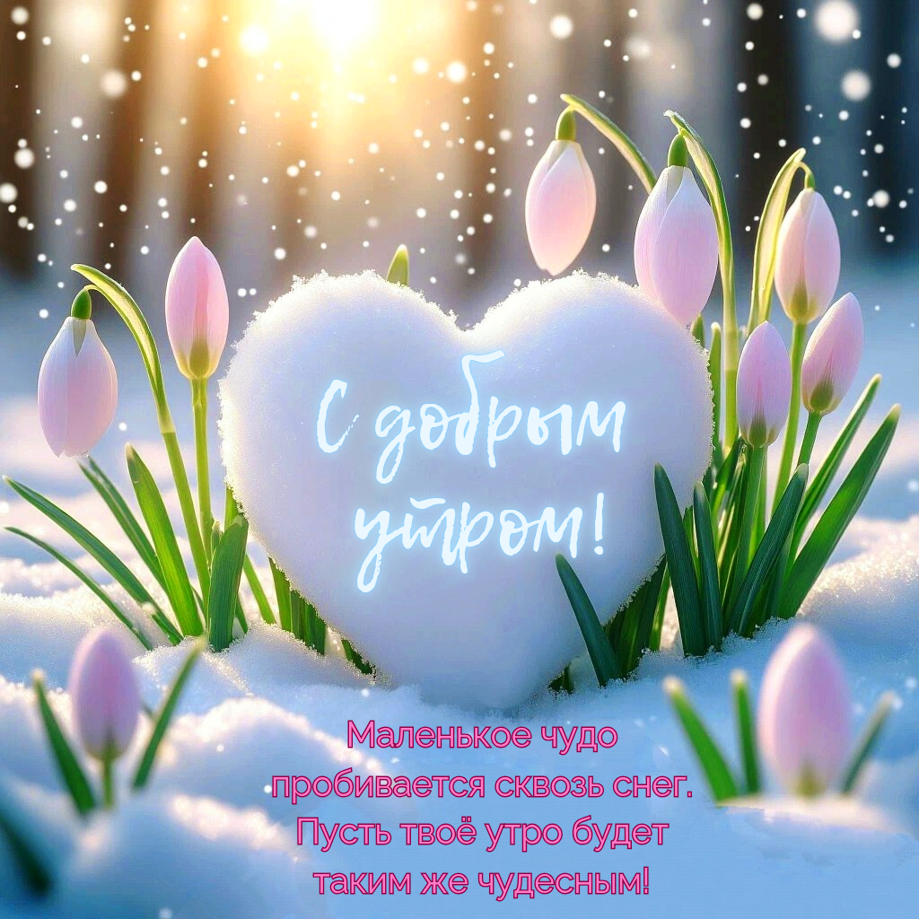 С добрым утром! Подснежники.