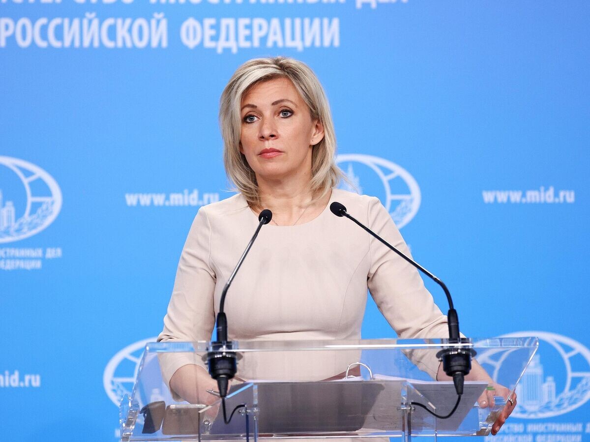    Официальный представитель Министерства иностранных дел России Мария Захарова во время брифинга в Москве | © Пресс-служба МИД России