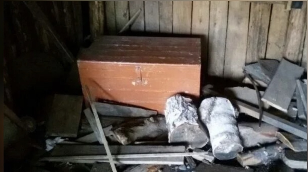 В этой коробке мать держала девочку.