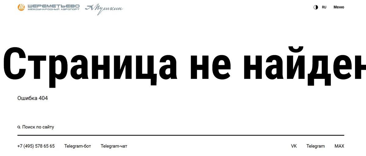    Фото: скриншот с сайта Шереметьево