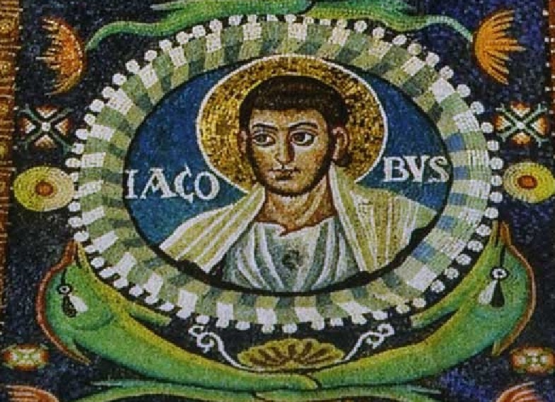 Святой апостол Иаков Зеведеев. 6 в. Мозаика. Сан-Витале. Равенна. Италия.