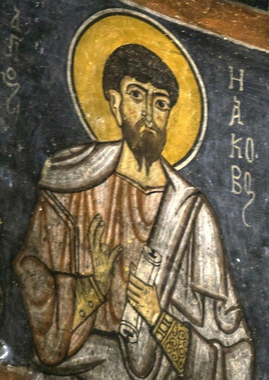 Святой апостол Иаков Зеведеев. 11 в. Монастырь Эски Гюмюшлер. Каппадокия.