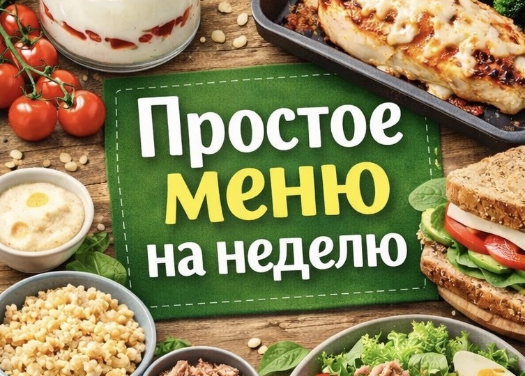 Простое меню на неделю для тех, у кого вообще нет времени