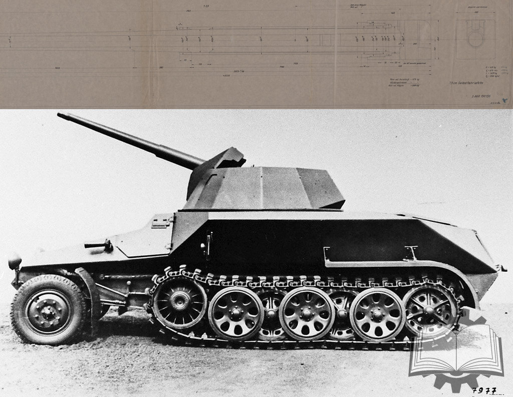 7.5 cm Kanone L/40,8 изготовили в металле, но не для танка.