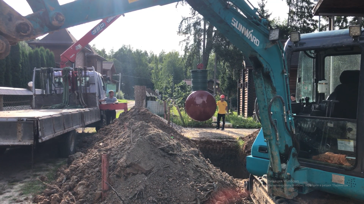 Установка газгольдера на объекте