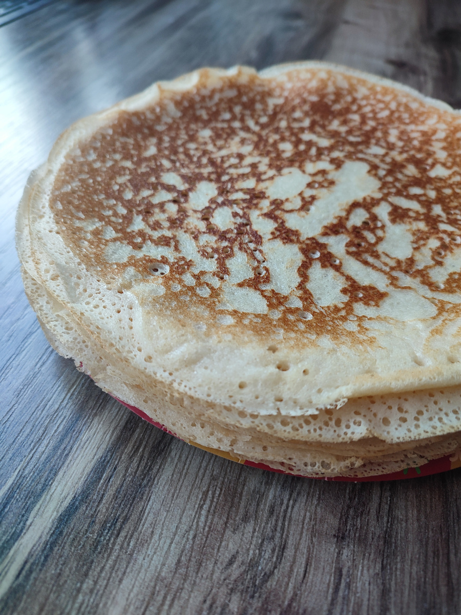 Дрожжевой ажурные блины, фото автора