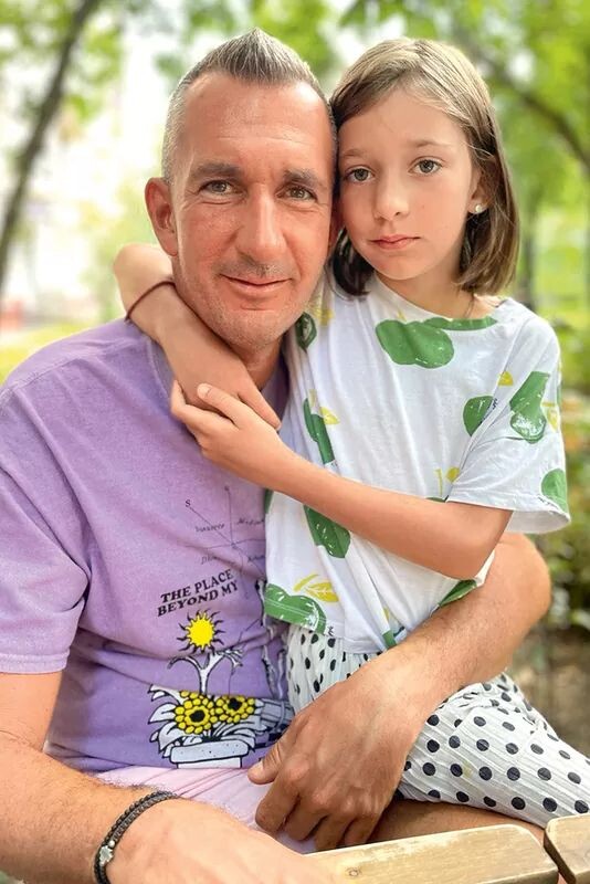 Михаил Владимиров с дочерью.