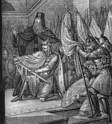 Литовский князь Довмонт (в крещении Тимофей) присягает Пскову, фотография из открытого доступа в интернете