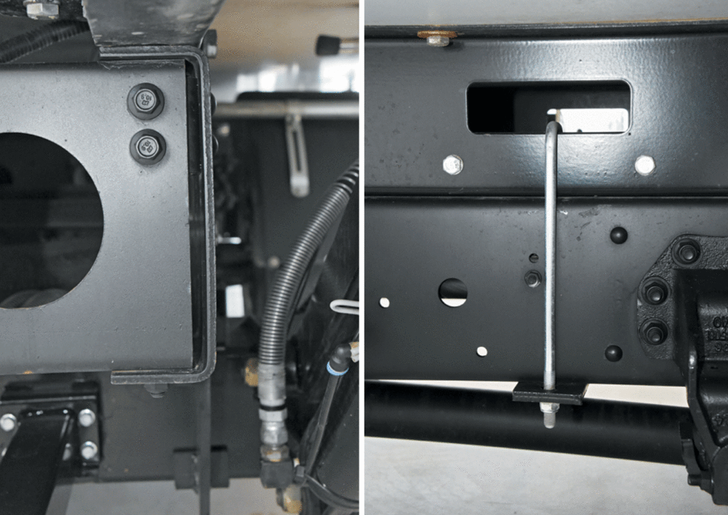    Рама из легированной высокопрочной стали. Толщина профиля 6 мм. Соединения элементов на заклепках и болтах.