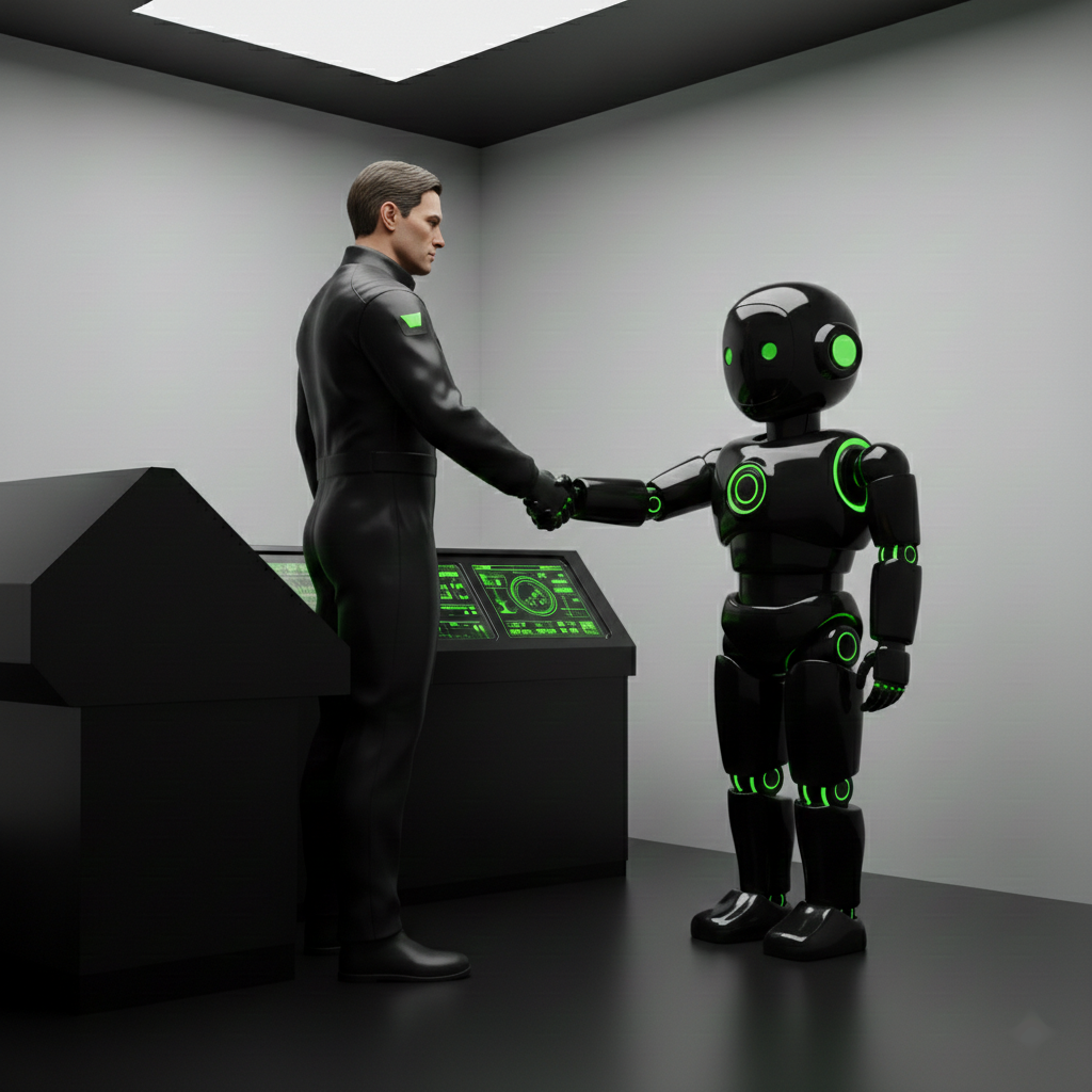 Робот жмёт руку — значит, не захватит мир. Пока.