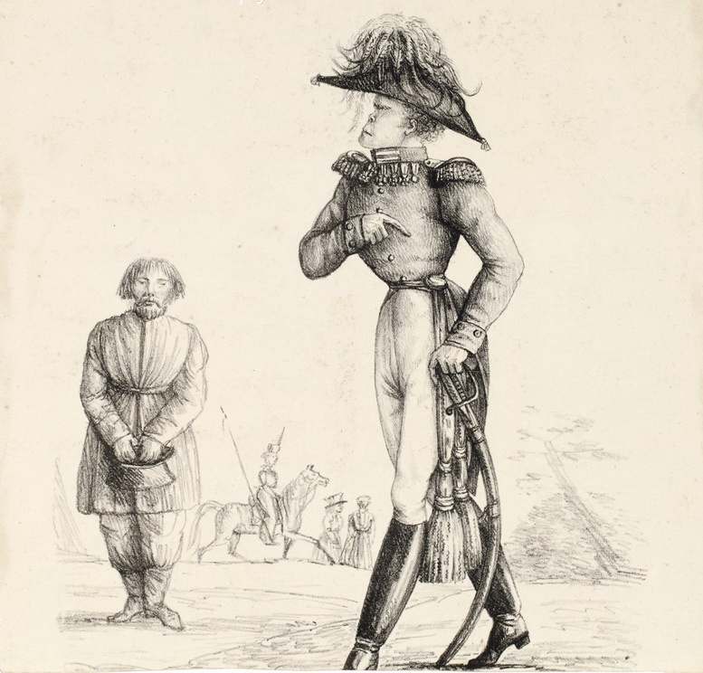 Карикатура на великого князя Константина Павловича (рис. К. Вернье)