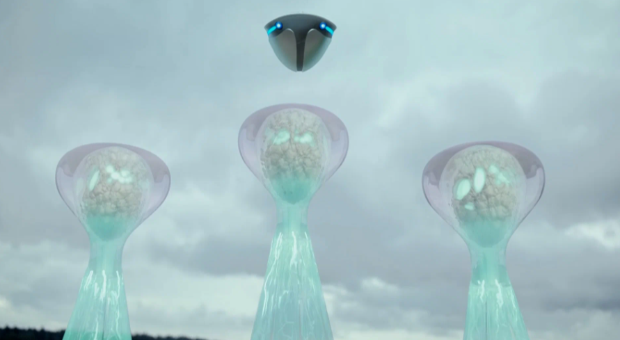 Кадр сериала. Вот они какие, эти инопланетяне.