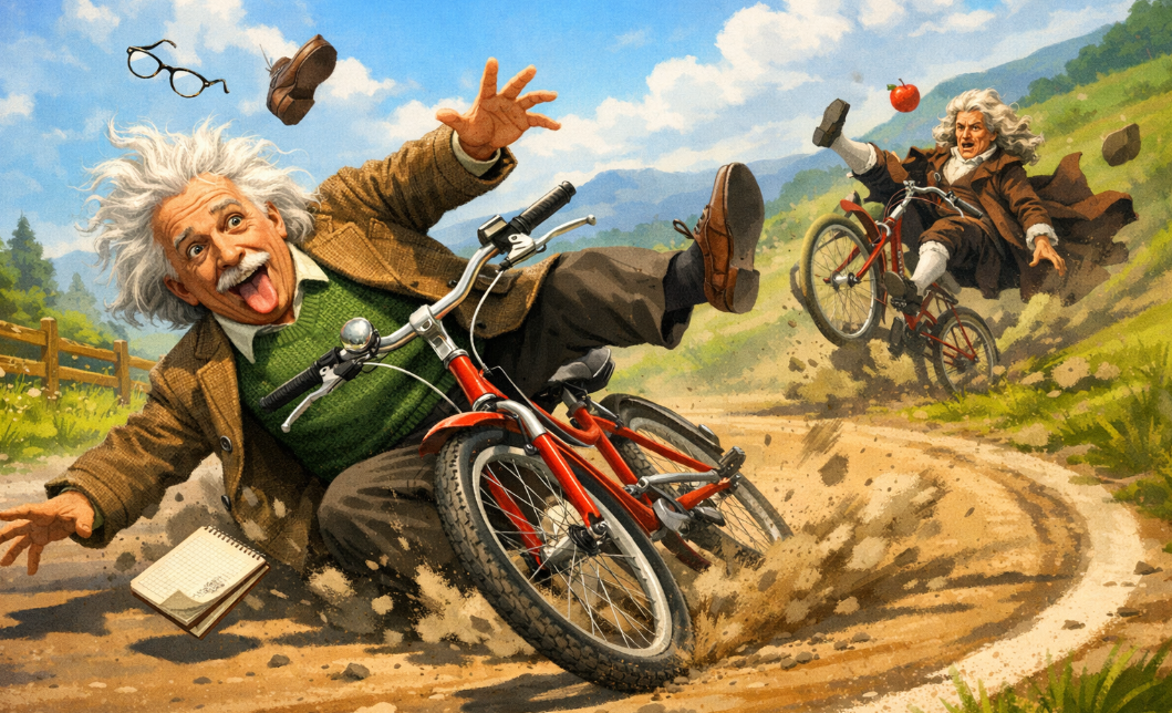 Ньютон там свечу передержал, а Эйнштейн в контр не вжался 