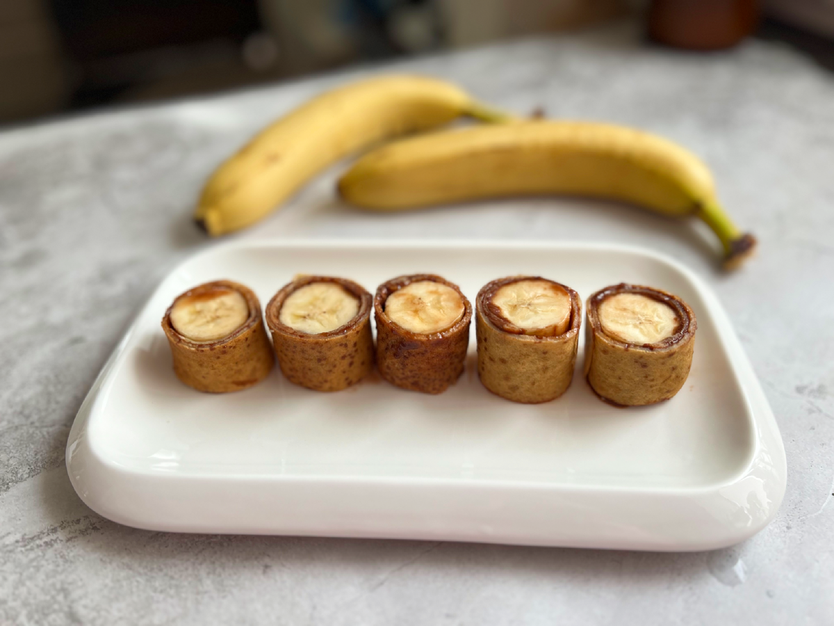 Блины с нутеллой и бананом (фото моё) 