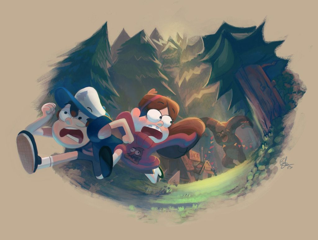 арт по мультсериалу "Грэвити Фолз"