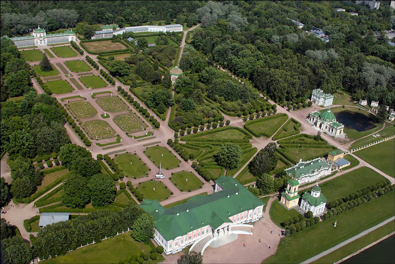Усадьба Кусково с высоты птичьего полета.