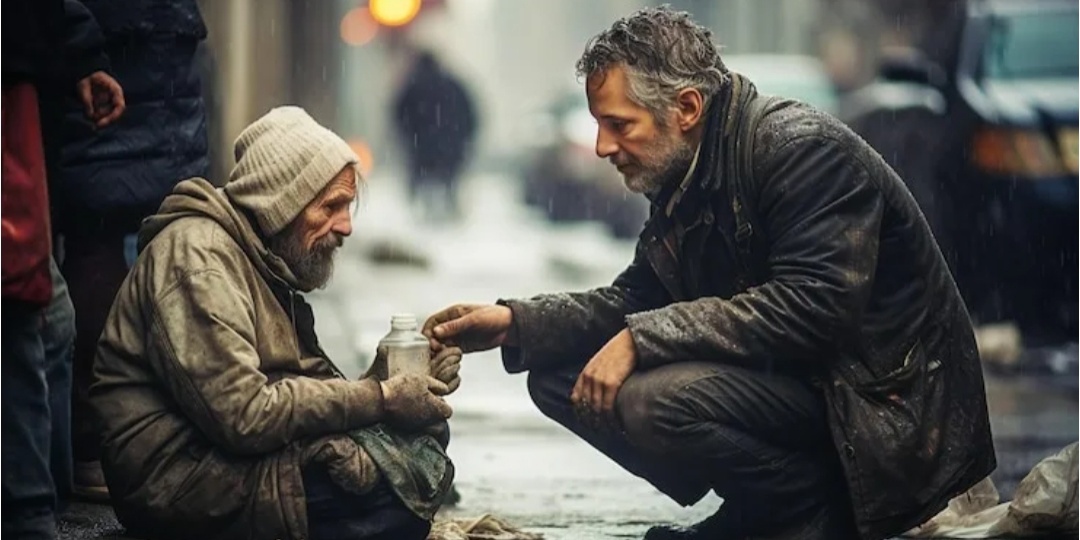 Мужчина подкормливал бездомного. А он оказался бывшем врачом. И отблагодарил когда это было необходимо больше