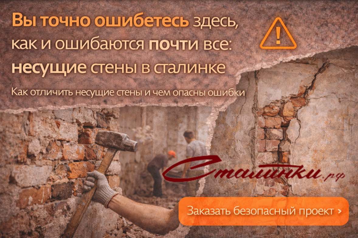 Несущая стена в сталинке - Сталинки.рф