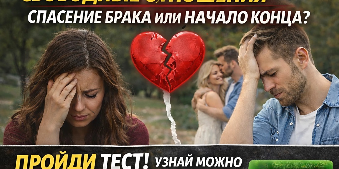 Свободные отношения — спасение брака или НАЧАЛО КОНЦА? БЕСПЛАТНЫЙ ТЕСТ " Спаси свои отношения"