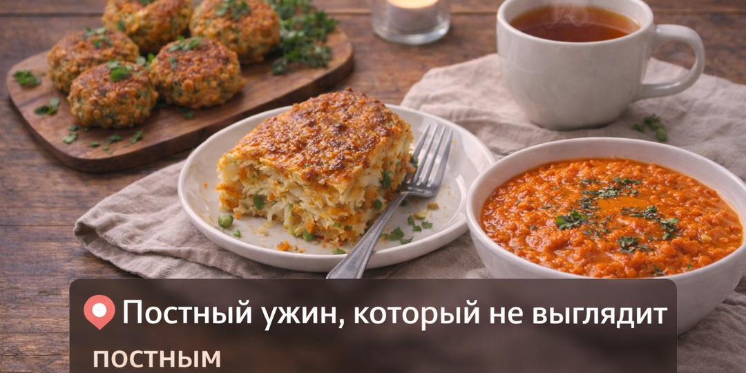 Постный ужин, который не выглядит постным