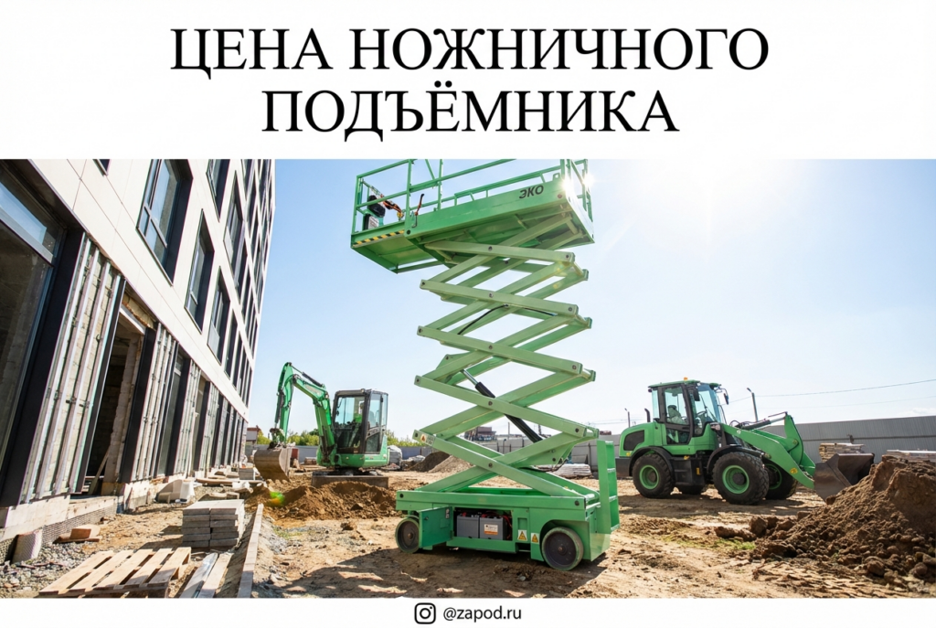 Ножничный подъемник — это самоходная или передвижная платформа для подъема людей и материалов на высоту, цена которой зависит в первую очередь от рабочей высоты, грузоподъемности, типа привода, года выпуска и комплектации. Правильный подбор подъемника под задачи экономит бюджет и на покупке, и на эксплуатации.