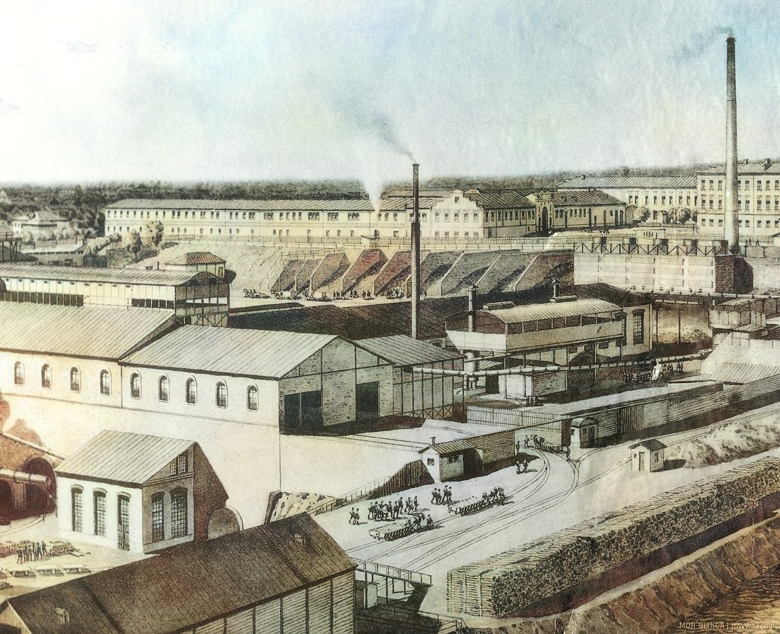 Усадьба Баташевых: вид из-за заводских труб.