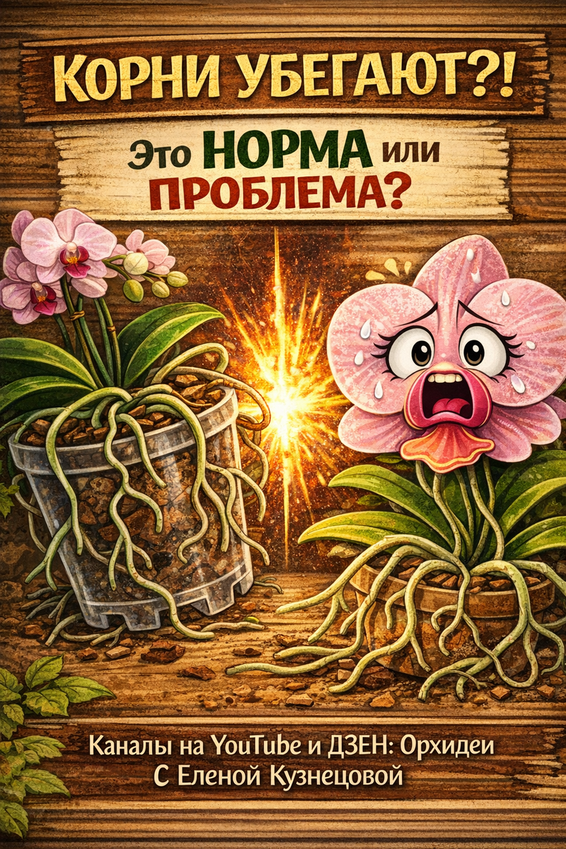 Орхидея СБЕГАЕТ из горшка! Это нормльно?! Орхидеи С Еленой Кузнецовой