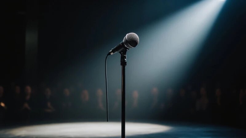     Микрофон. Выступление. Стендап. Нейросети