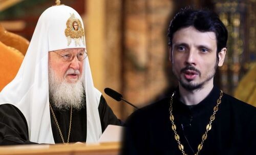 Патриарх Кирилл и священник Алексий Шляпин