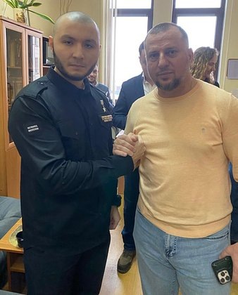    Михаил Негматов (слева) и Апти Алаудинов. Фото: Михаил Негматов / VKontakte