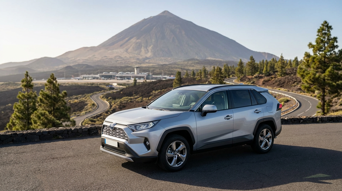 Автомобиль из проката на парковке Тенерифе