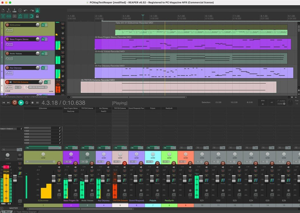 Один из вариантов интерфейса Reaper