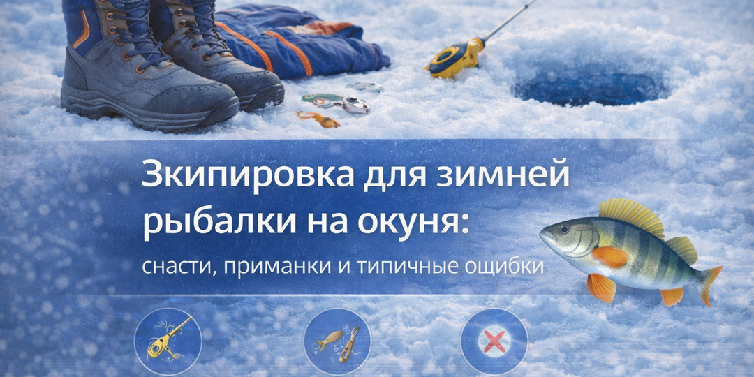 Экипировка для зимней рыбалки на окуня: снасти, приманки и типичные ошибки.