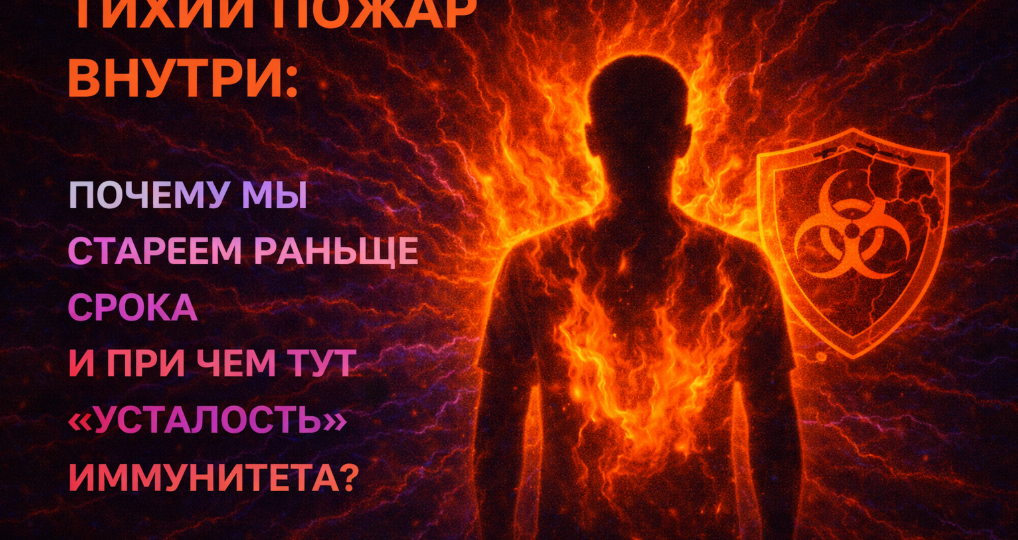 🧠 Тихий пожар внутри: Почему мы стареем раньше срока и при чем тут «усталость» иммунитета?