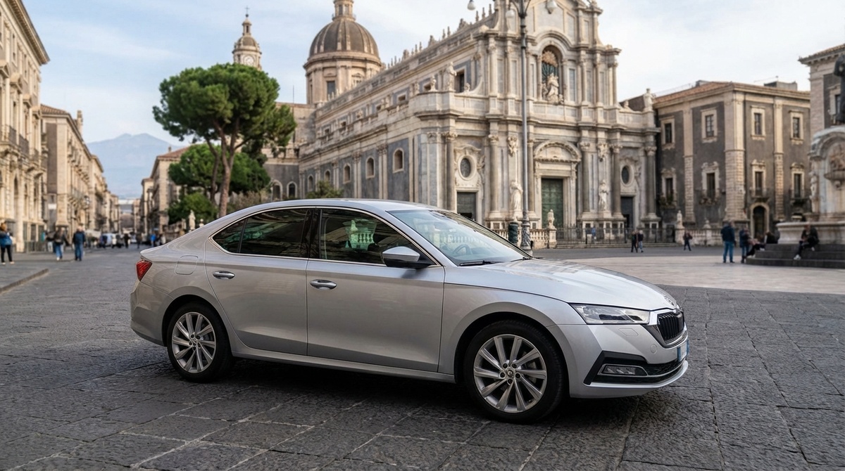 Автомобиль из проката в Катании на побережье