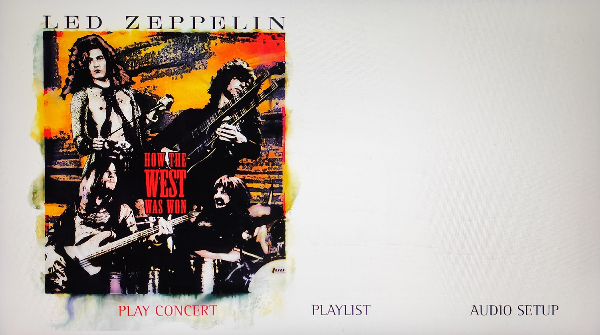 Led Zeppelin "How The West Was Won" Blu-ray – Audio - main menu