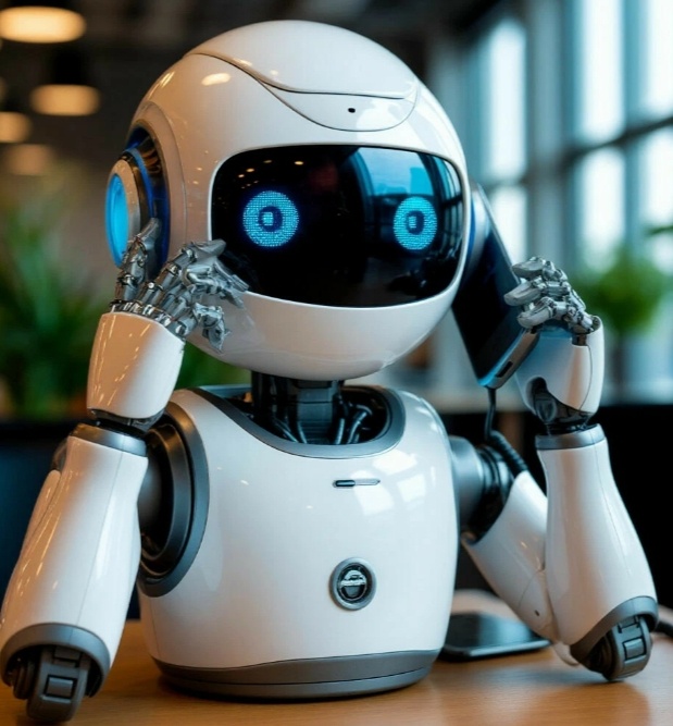 Бот с телефоном. Картинка автора канала.