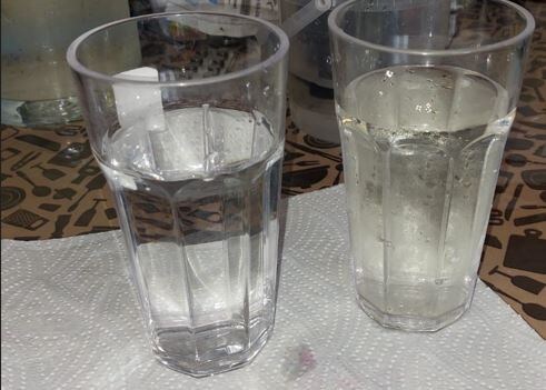 Входящая вода (скважина, 40 м.): Железо - 4,0 мг/л.; Жёсткость - 8,2 мг/л.; Марганец - 0,62 мг/л.; Сероводород - резкий запах.