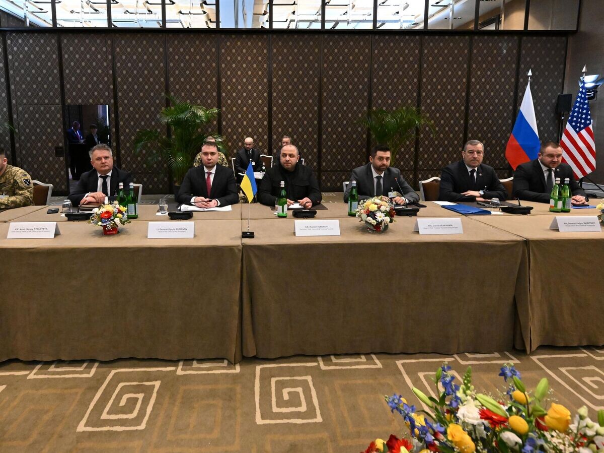    Украинская делегация во время переговоров в Женеве | © РИА Новости / Екатерина Чеснокова
