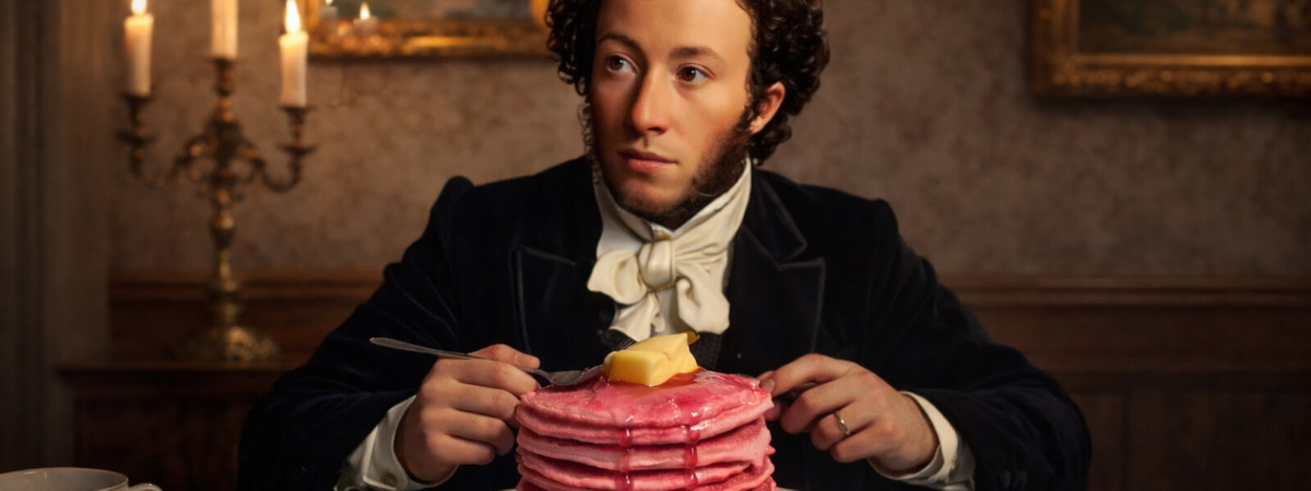 Розовые блины по рецепту няни Пушкина