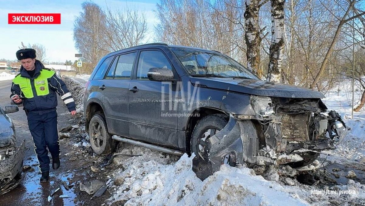 Авария в Пскове
Фото: Telegram-канал «Псковская сводка. ПАИ»