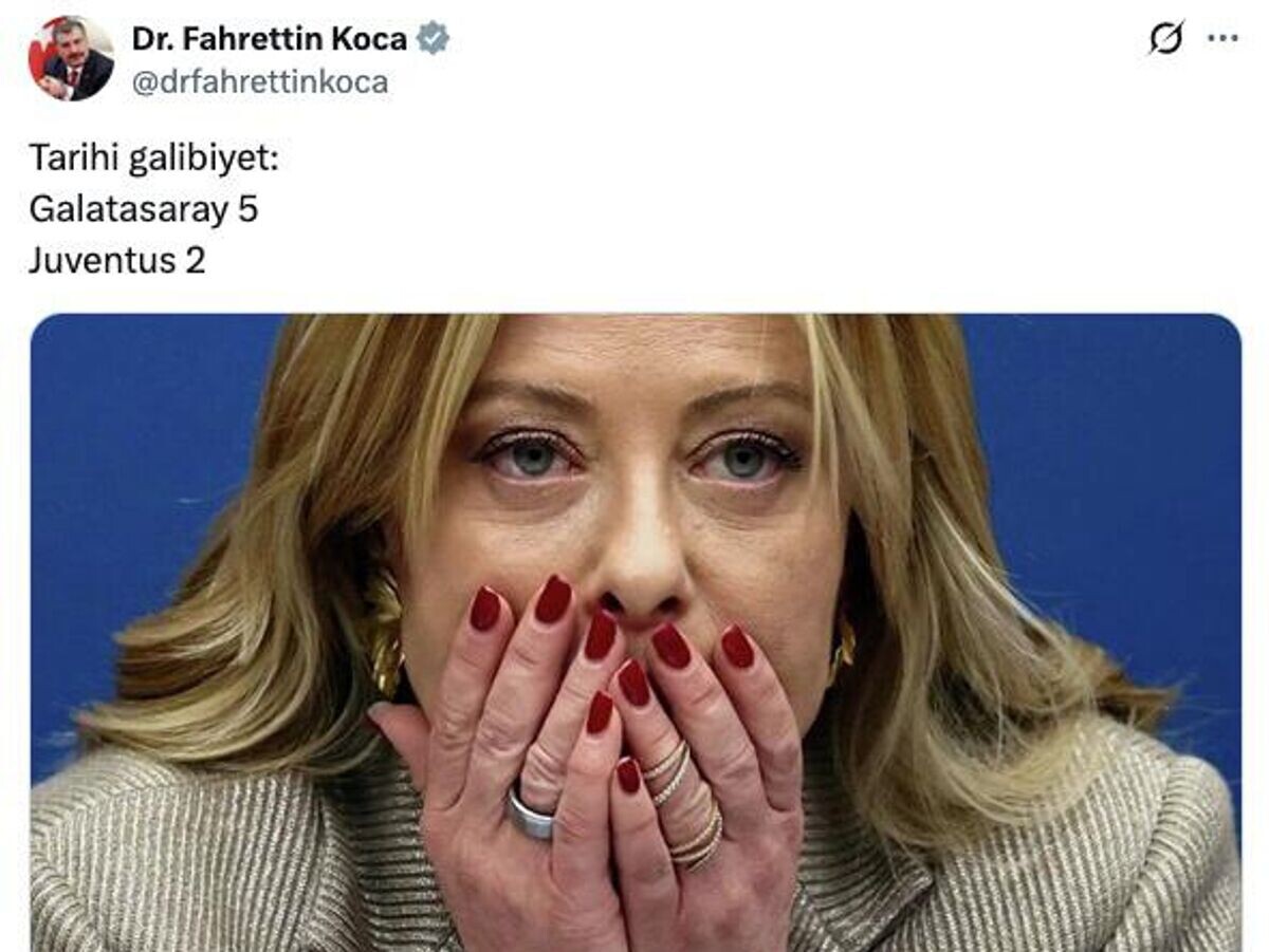    Скриншот публикации экс-министра здравоохранения Турции Фахреттина Коджа в социальной сети