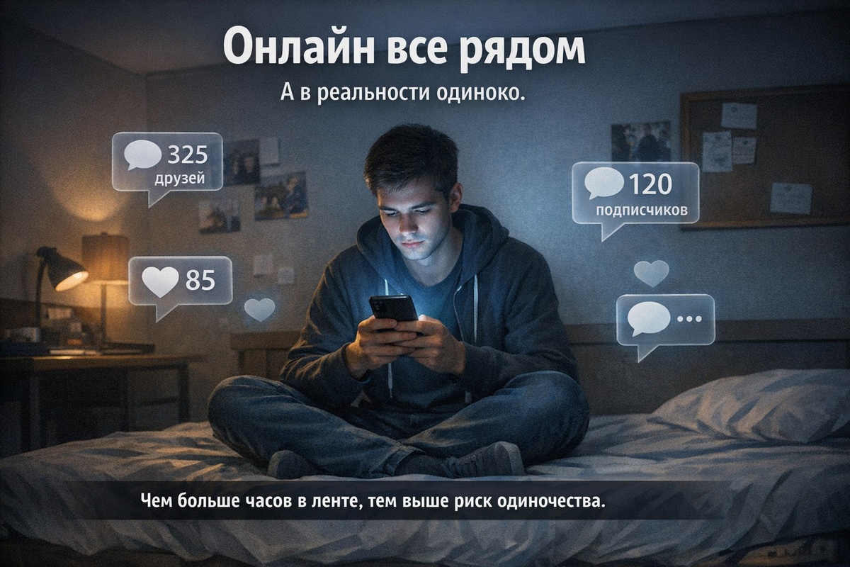 В реальности одиноко