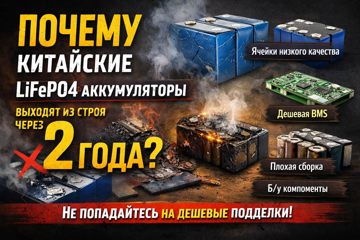 Не теряйете время и день-узнай всё о Lifepi4 аккумуляторах👍