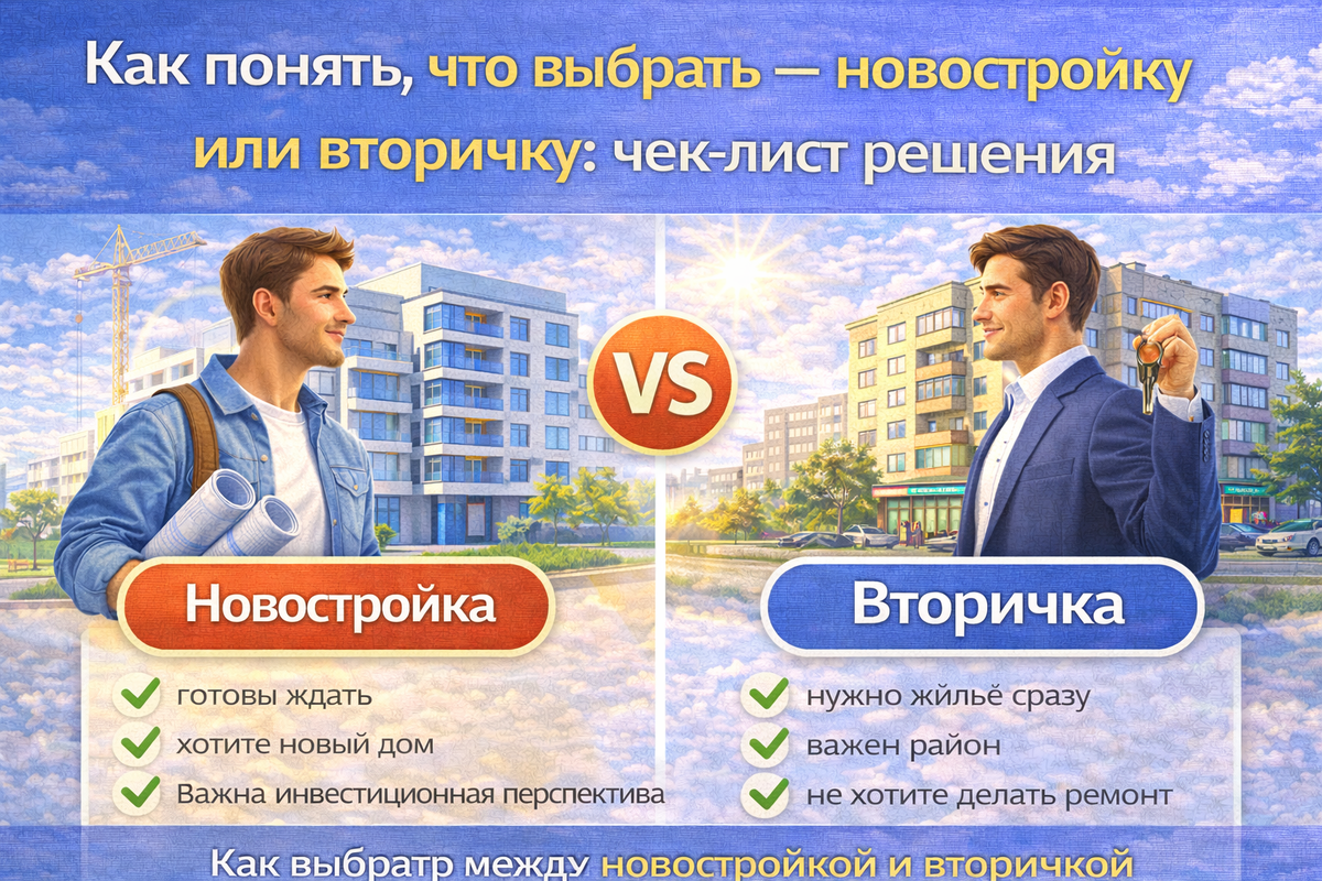 Как выбрать между новостройкой и вторичкой
