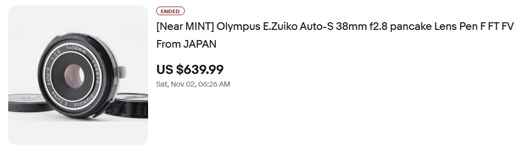 Примерно в рри раза дороже средней цены самого Olympus Pen F