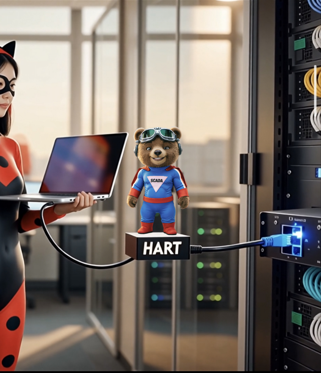 Встану на модем для наглядности. А мой ассистент Леди Божья коровка будет выполнять команды начальника смены по настройке манометра.