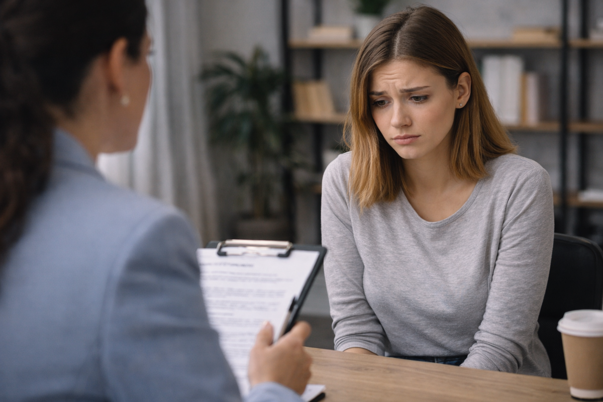 Когда вы знаете, что умеете, но на собеседовании вдруг теряете опору, пытаясь "не ошибиться", вместо того чтобы быть собой.