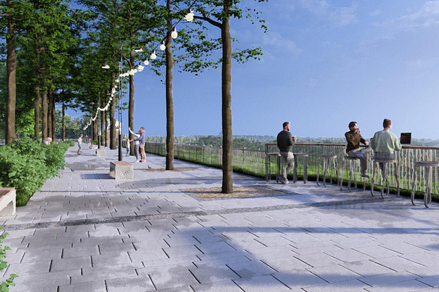    В Слободском займутся набережной: сделают километр променада с качелями и ротондой